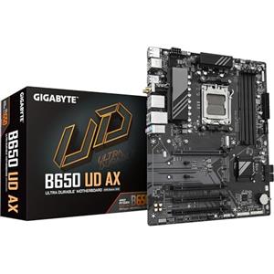 GIGABYTE B650 UD AX Scheda Madre - Supporta CPU AMD Ryzen Serie 9000, VRM a 6+2+2 fasi, fino a 7600MHz DDR5 (OC), 1x PCIe 5.0 + 2x PCIe 4.0 M.2, LAN GbE, Wi-Fi 6, USB 3.2 Gen 2