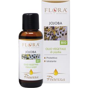 FLORA Olio di Jojoba 100% Puro BIO-COSMOS 50 ml - Spremitura a Freddo, Idratante e Protettivo per Viso, Corpo e Capelli