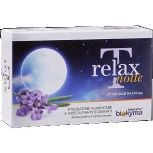 Biokyma T-Relax Notte - Integratore Alimentare a base di piante con Triptofano, Melatonina e Vitamina B6 - 36 Capsule