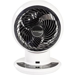 Iris Ohyama Woozoo, 43m², Ventilatore da Tavolo, Ufficio, Bianco, Motore DC, Telecomando, Silenzioso, Oscillazione, Per Camera, Soggiorno, Cucina, Raffreddamento, Potente, PCF-SDC15T