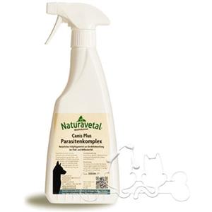 Naturavetal Canis Extra Complesso Antiparassitario Spray 500 ml - 100% Naturale, Lenitivo contro Pulci e Acari
