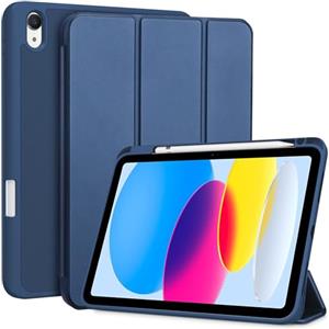 ProCase Cover iPad A16 11 Generazione 11 Pollici 2025 /iPad 10 Generazione 10,9 Pollici 2022 con Portapenna, Custodia iPad (A3354 A3355 A3356 A2696 A2757 A2777) Auto Svegliati/Sonno -Blu Scuro