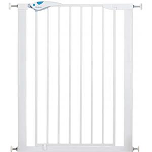 Munchkin Lindam Cancello per Scale in Acciaio Legato, Cancello di sicurezza in acciaio per bambini e cani, Facile da installare, senza viti, Altezza 91,4 cm, 76-82 cm, Bianco