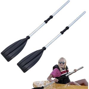 Misaakoeq Remi per Barche, pagaie per Barche,Pagaia per Canoa in Lega di Alluminio 2 Pezzi | Pagaia Leggera per Sport Acquatici per Kayak, gommone Gonfiabile, Sport Acquatici, per Esterni