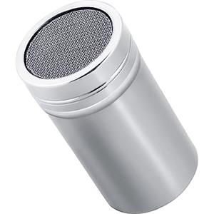 HERCHR Shaker Per Zucchero in Acciaio Inossidabile, Farina Cacao Cannella in Polvere Sale Zucchero Caffe Contenitore con Coperchio, Agitatore per Polvere a Maglia Fine Resistente Alla Ruggine(L)