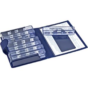 FARMACARE Portapillole Settimanale MEDIDOS Blu - Astuccio con 7 Portapillole Giornalieri e Pareti Regolabili