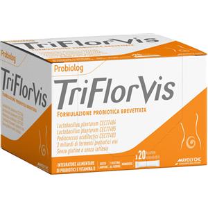 MAYOLY ITALIA Triflorvis - Integratore alimentare di probiotici e vitamina D in 20 bustine polvere orosolubile