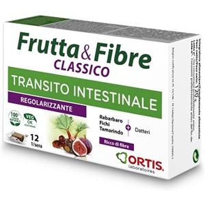 ORTIS LABORATOIRES Frutta & Fibre Classico - Integratore Alimentare Regolarizzante per il Traffico Intestinale con Rabarbaro e Tamarindo, 12 Cubetti