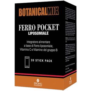 PROMOPHARMA Ferro Complex Botanical Mix - Integratore con Ferro, Vitamina C e Vitamine B per il supporto della formazione dei globuli rossi