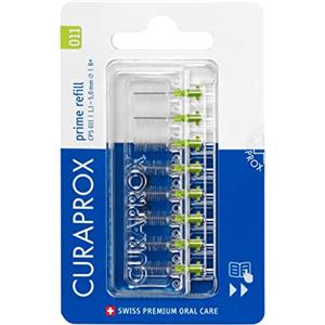 Curaprox CPS 011 Prime Ricariche Scovolini Interdentali | ISO 3 | Verde | Filamenti ultrasottili per pulizia efficace spazi stretti | Made in Svizzera | Confezione tedesca