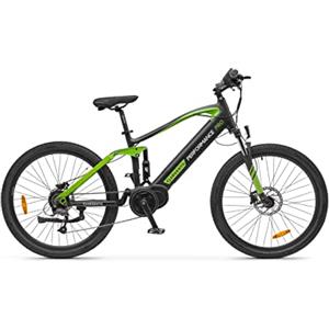 Argento Mountain E-bike Performance Pro, Batteria 468W, Motore Centrale 250W, Cambio Shimano 9 Rapporti, Freni Idraulici, Ruote 27,5