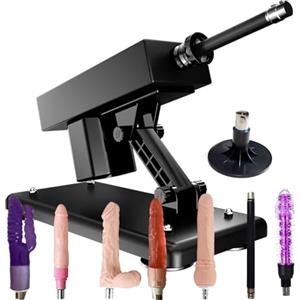 AMAZBEE Macchina del sesso per le donne Macchina automatica di spinta con dildo realistici Giocattoli del sesso per adulti Macchine di vibrazione con allegati (8pcs Accessories)
