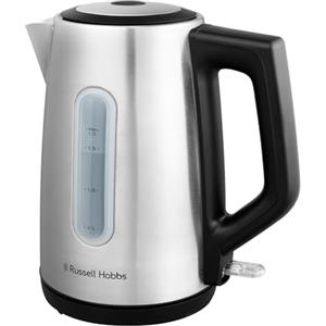 Russell Hobbs Bollitore Elettrico Acciaio Spazzolato (1,7L, coperchio con apertura a pressione, beccuccio Perfect Pour, filtro lavabile rimovibile, illuminazione blu, 2400W) Heaton 27380-70.