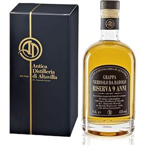 Antica Distilleria di Altavilla Grappa di Nebbiolo da Barolo Invecchiata 9 Anni Riserva Altavilla di Mazzetti 70cl 45% vol in astuccio regalo