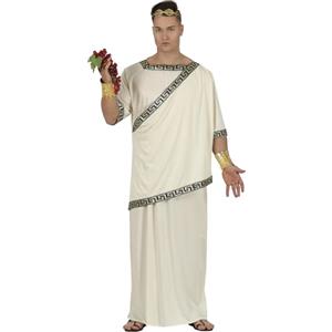 FIESTAS GUIRCA | Costume da Romano Adulto (52-54/L) - Tunica - Costumi da Romano e Greco per Halloween, Carnevale e Feste in Maschera - Ideale per Uomo Adulto - Beige