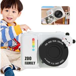 Kexpery Mini stampante termica istantanea della macchina fotografica 1080P dei bambini della videocamera della stampa 48MP (bianco)