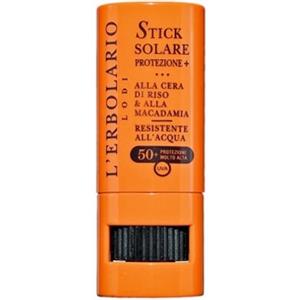 L'Erbolario Stick Solare Viso e Corpo SPF 50 - Cera di Riso e Macadamia - Resistente all'Acqua - 8 ml