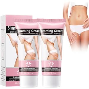 Tkekruh 2PC Crema Dimagrante Corpo 60g, Crema per Addominali, Crema Dimagrante, Crema Rassodante per Pancia Modellante, Crema per Addominali, Crema Anticellulite