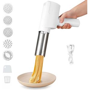 AUORUSI Wireless Macchina per la Pasta Elettrica Macchina per Pasta Fresca con 5 Modalità e 2000 mAh,Automatica Macchina per Uso Pasta per Picnic o Domestico
