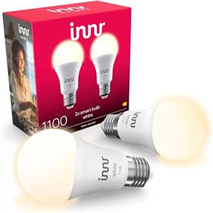 innr Lampadina Smart E27 Zigbee, Funziona con Hue* e Alexa (Bridge Richiesto), Lampadine LED Luce Bianca Calda, Lampadine Dimmerabile, 1150 lumen - Confezione da 2