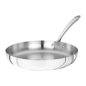 Baldassare Agnelli Pentole Agnelli Linea 1907 Padella con Manico, Alu-Inox, Argento, 24 cm