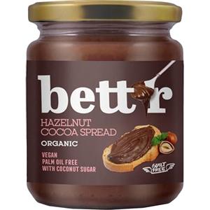 bett'r GUILT FREE Bett'r crema di cacao e nocciole - 100% bio, vegana e senza olio di palma. Dolcificato con zucchero di cocco - 250g