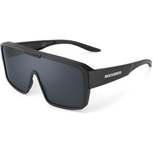 ROCKBROS Occhiali da Sole Ciclismo Sovrapponibili, Occhiali Sportivi Uomo, Sovraocchiali Polarizzati, Protezione UV400, Adatto per Bici MTB Corsa Pesca, Nero