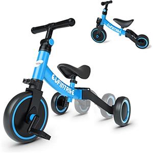 besrey Tricicli 5 in 1 Triciclo per Bambini da 1 a 5 Anni,Triciclo Senza Pedali,Bicicletta Senza Pedali,Blu