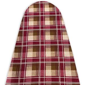 TUOLON Copriasse da Stiro Made in Italy 60 x 160 cm Universale per Ferri a Vapore Pratico e Morbido Copri ASSE da Stiro Telo con Elastico Copertina - A Quadri Rossi
