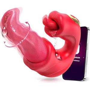 ARLOVESIN Massaggiatore,Vibratoreper Donna Professionale Vibratoriper donne,4 in 1 Stimolatore Clotoride Sexytoysys Donna con10 *10 leccate clitoride Vibratore modalità,APP Sex Toys Vibratoriper donna Clotoride