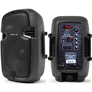 SHARD-LAB - COPPIA CASSE AMPLIFICATE ATTIVE KARAOKE DJ PALESTRA 400W 8 con bluetooth + radio + usb/sd