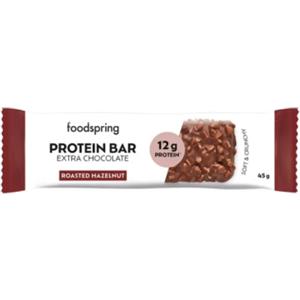 Foodspring Protein Bar Extra Chocolate Roasted Hazelnut 45 g | Barretta Proteica Golosa