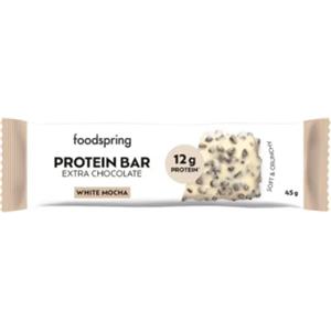 Foodspring Protein Bar Extra Chocolate White Mocha 45 g | Barretta Proteica Irresistibile
