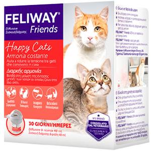 Feliway Friends Diffusore con Ricarica 48 ml - Soluzione Clinicamente Provata per Ridurre Tensioni tra Gatti