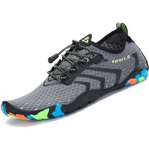 SAGUARO Scarpe da Scoglio per Uomo Donna Asciugatura Rapida Scarpette da Spiaggia Surf Traspirante Antiscivolo Scarpe Immersione, Fiume Grigio 46