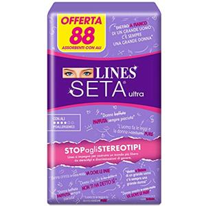 Lines Seta Assorbenti Ultra Giorno con Ali, PACCO SCORTA, Confezione da 88 Pezzi
