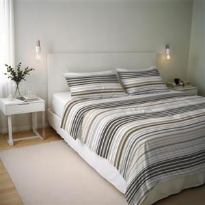 Italian Bed Linen Set Copripiumino Matrimoniale River, lavorato in Italia - Parure Copri Piumino - Sacco Piumone 250x200cm con Doppia Patella e 2 Federe Cuscino (Matrimoniale, tigri)
