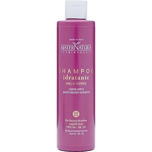 Maternatura Shampoo Idratante alla Mela Verde - 250 ml, Definisce i Boccoli e Combatte l'Effetto Crespo