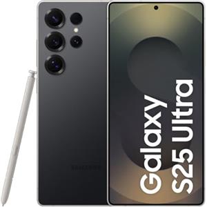 Samsung Galaxy S25 Ultra Smartphone AI, Display 6.9'' QHD+ Dynamic AMOLED 2X, Fotocamera 200MP, RAM 12GB, 512GB, 5.000 mAh, Titanium Black (Samsung Galaxy S25 Ultra 5G 12/512GB D)