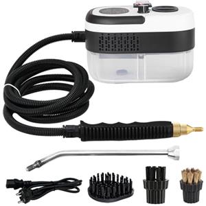 Peppy Pulitore a vapore elettrico manuale Steam Cleaner - 2500 W & 1200 ml + 5 accessori | Pulitore a vapore a mano per auto pulizia fughe ad aria calda per bagno piastrelle e fughe dispositivo mobili
