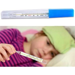Generico Termometro in vetro classico per febbre senza mercurio adulti e bambini