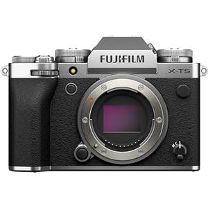 Fujifilm X-T5 Fotocamera Digitale Mirrorless 40MP (HR 160MP), solo corpo, Sensore X-Trans CMOS 5 HR, IBIS, Filmati 6.2K 30p, Mirino EVF, Schermo LCD 3 Touch Vari-angle, Argento