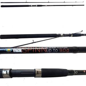 Generico Canna Pesca Spinning Luccio Bass Spigola Serra Artificiali Mare Mt. 2,70 Az. Max Gr. 90