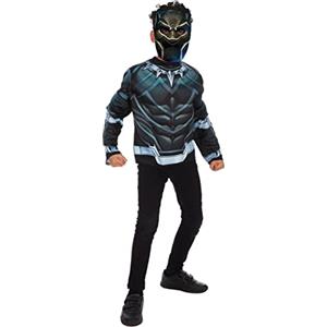 Rubie's Rubies Costume Top e maschera Black Panther per bambino e bambina, Top e maschera, Ufficiale Marvel per Carnevale, Natale, Halloween, Cosplay