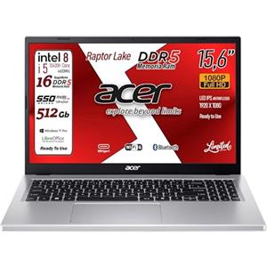 acer Notebook Extensa Intel Core i5-13420H 13Th Raptor Lake, 8Core, Display FullHD 15,6, RAM 16Gb DDR5 4800Mhz, SSD PCIe NVMe 512 Gb, Wi-Fi6, BT, 4 usb di cui 2 USB type-c, Win 11Pro Preconfigurato