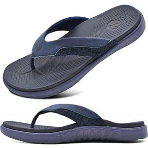 ONCAI Infradito Uomo Infradito Separatori Dita con Plantare Sandali Ciabatte Estate Spiaggia Sport Ortopedia Ciabatte Blu EU 48