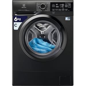 Electrolux EW6SBLACK Lavatrice Slim a Carica Frontale PerfectCare 600 con SensiCare System, 6 kg, Classe C, Argento Scuro [Classe di efficienza energetica C]