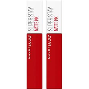 Maybelline 2x Maybelline New York SuperStay Matte Ink Tinta Labbra Rossetto Liquido Colore 340 Exhilarator