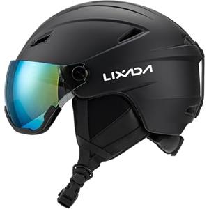 Lixada Caschi da Sci, Casco da Sci Integrato Casco da Snowboard per Uomo e Donna con Visiera Rimovibile