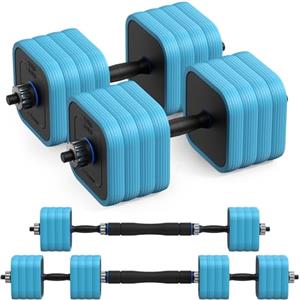 Merach Haltère Réglable, Haltères Musculation avec Barres Raccordées, 3 in 1 Haltere Reglable, Barres Dumbbells Poids Musculation, Pour La Fitnesse, Musculation, l'haltérophiliela Gym à Domicile-40KG